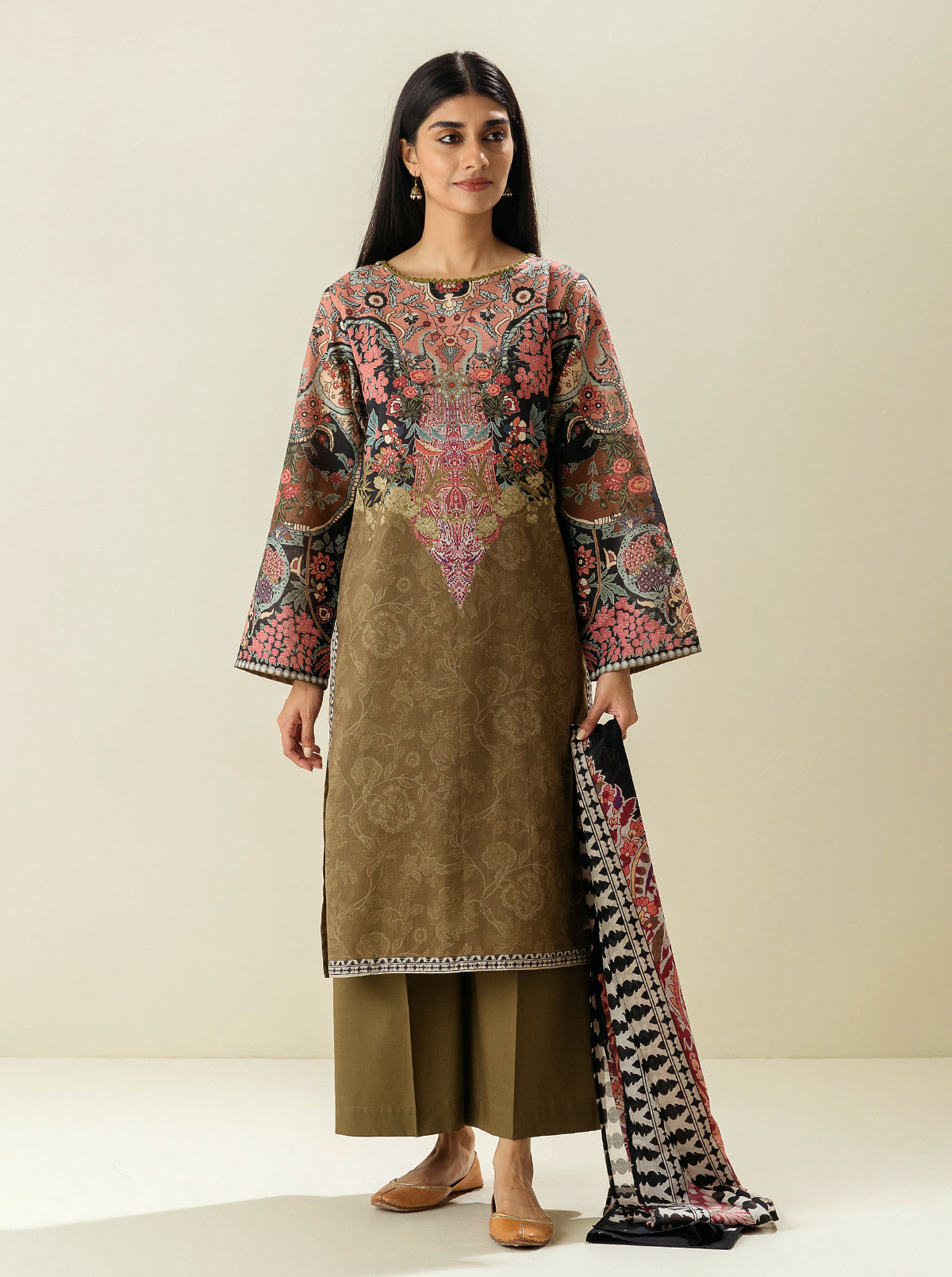 3 Piece - Printed Lawn Suit - Fine Traditions