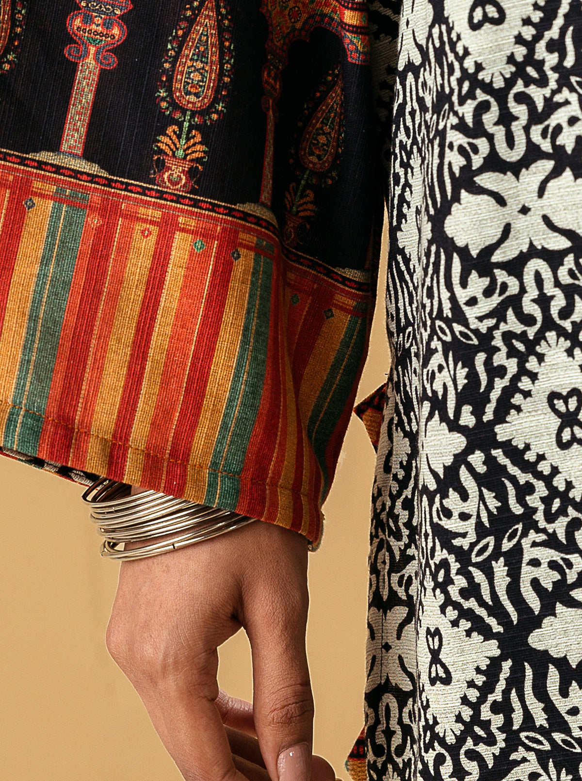 1 PIECE - PRINTED KHADDAR SHIRT - VIVID LEGAEY
