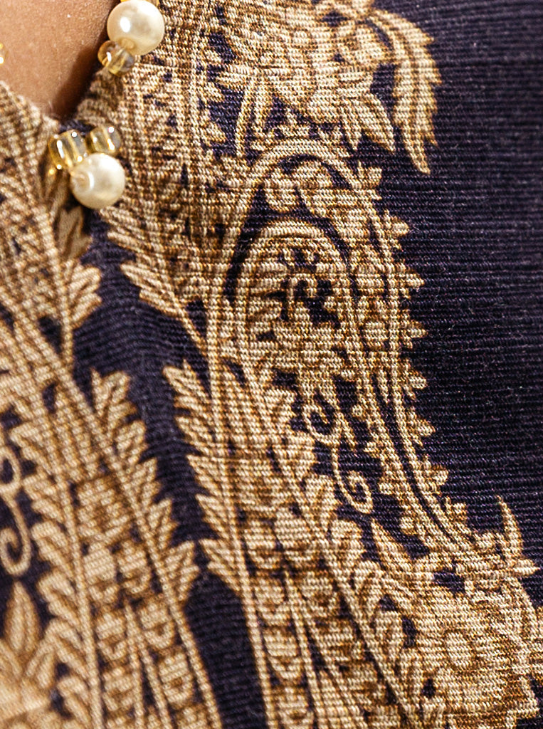 3 Piece - Printed Khaddar Suit - Prvssian Jeevel