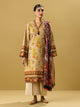 3 Piece - Printed Khaddar Suit - Limeade