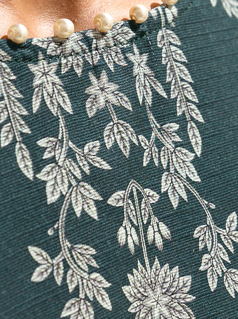 3 Piece - Printed Khaddar Suit - Teal Treasore