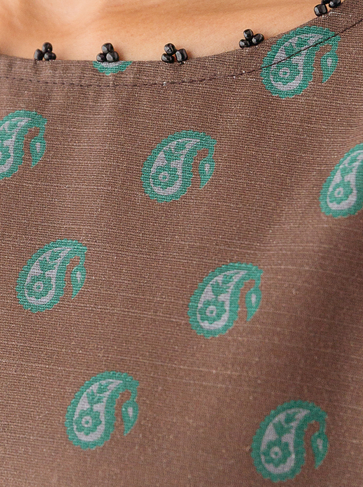 1 PIECE - PRINTED KHADDAR SHIRT - OCEAN DEPTHS