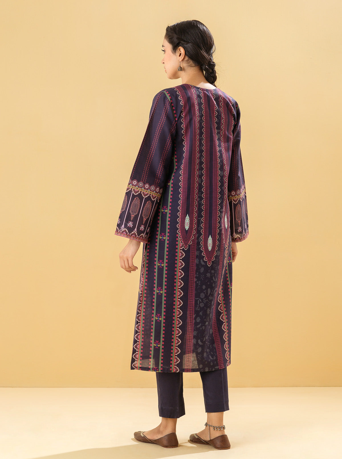 1 PIECE - PRINTED LAWN SHIRT - BOHO GEMSTONE