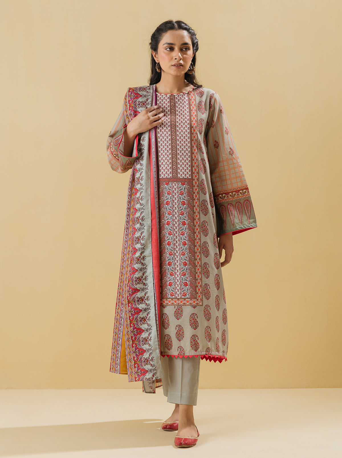 3 PIECE - PRINTED LAWN SUIT - ETHEREAL ESSENCEMB3S22U26-MULTI-2000000197823-3PC