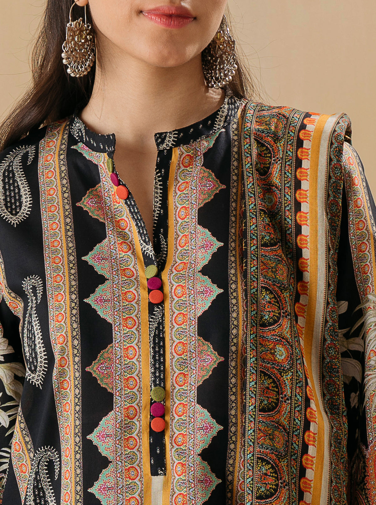 3 PIECE - PRINTED LAWN SUIT - GARDENIA ONYXMB3S22U32-RED-2000000197594-3PC