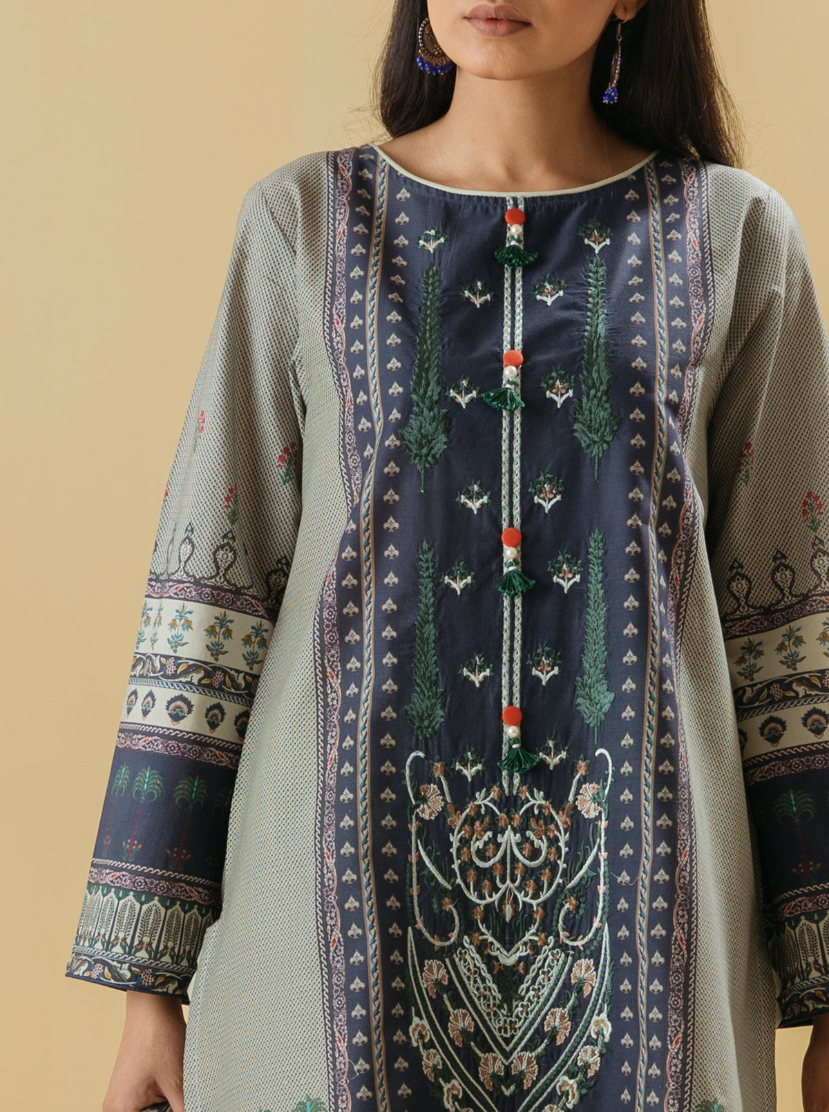 3 Piece - Embroidered Lawn Suit - Rococo Charm