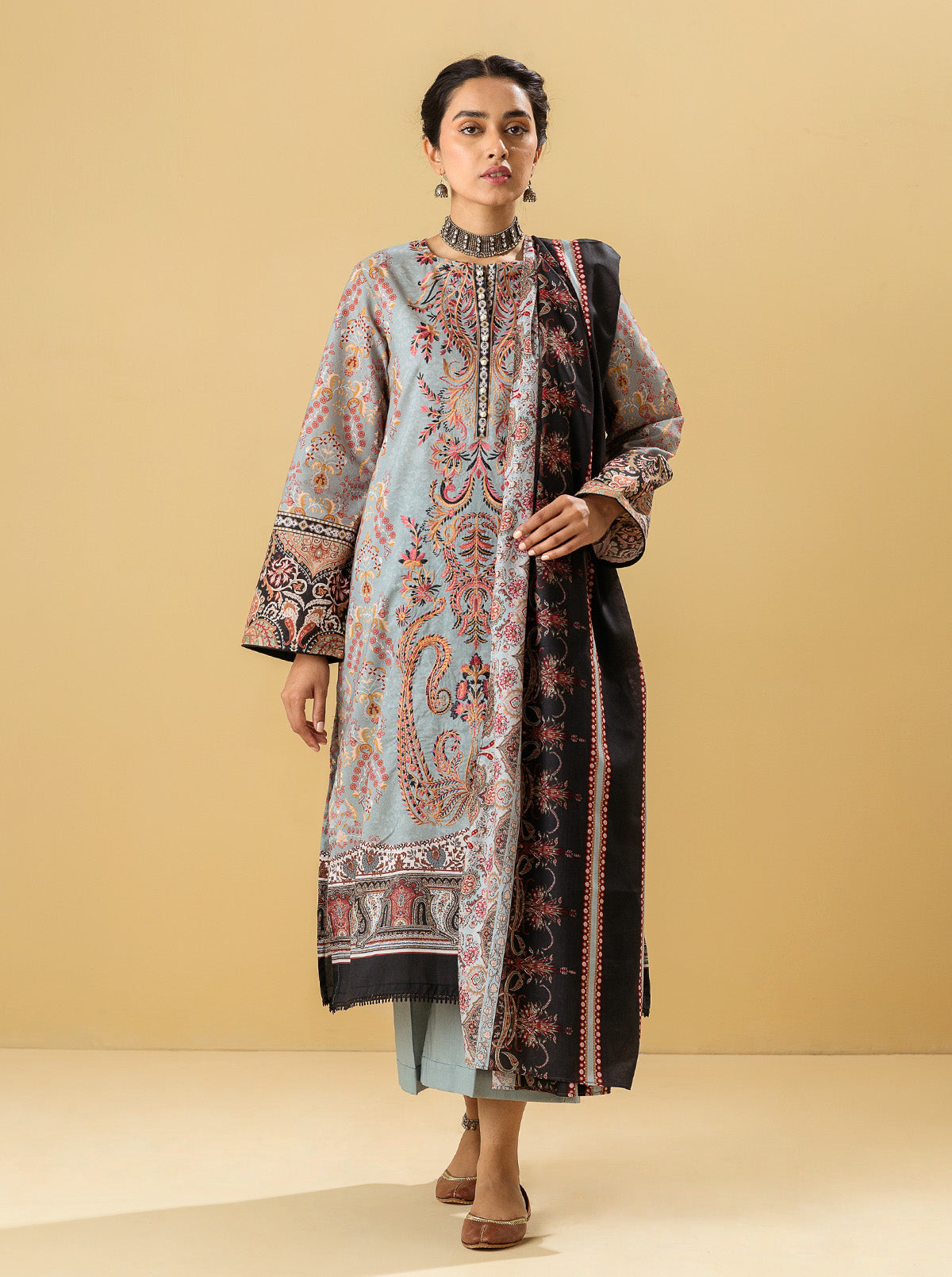 3 Piece - Embroidered Lawn Suit - Summer Breeze