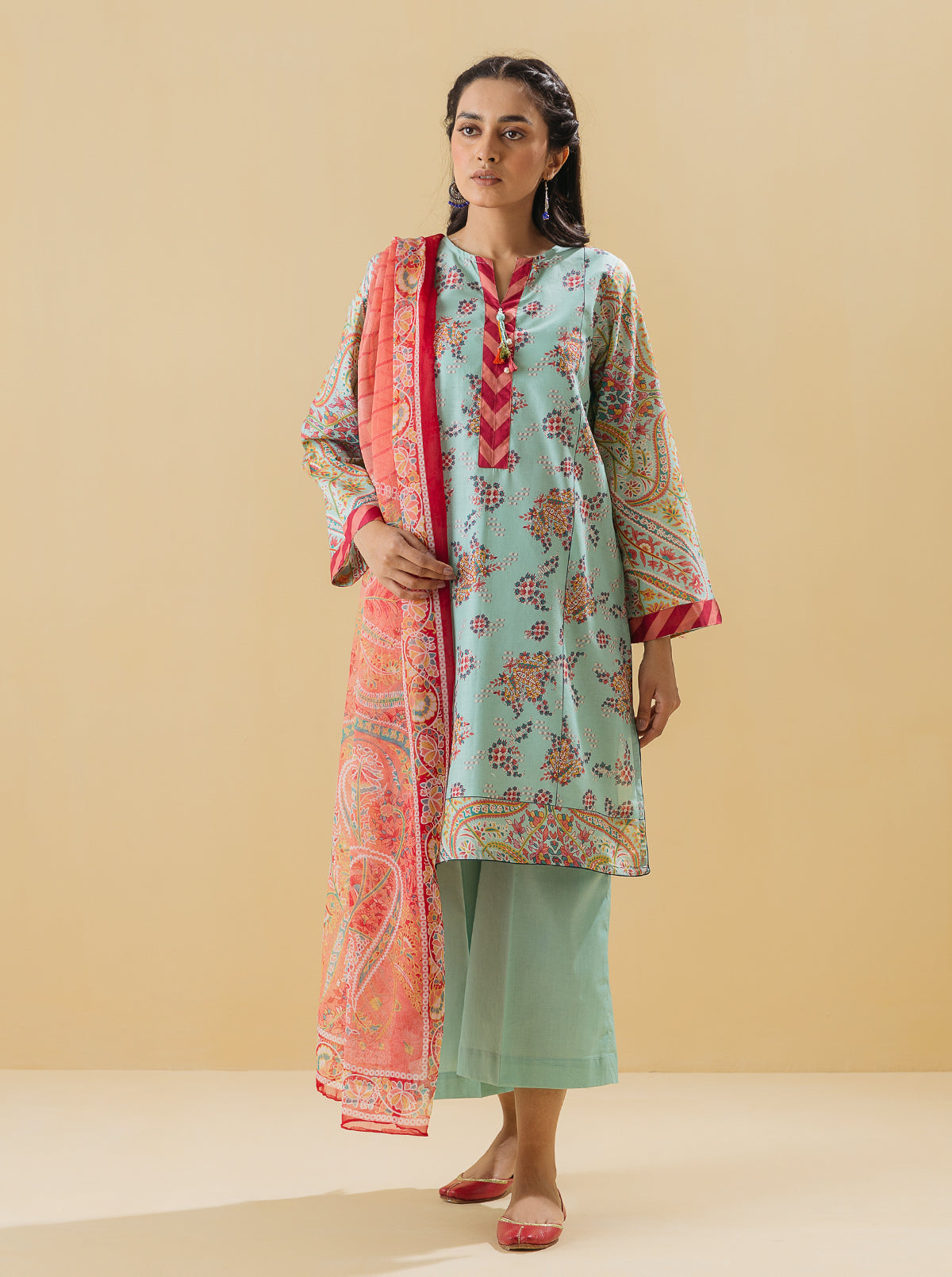 3 Piece - Printed Lawn Suit - Summer Breeze