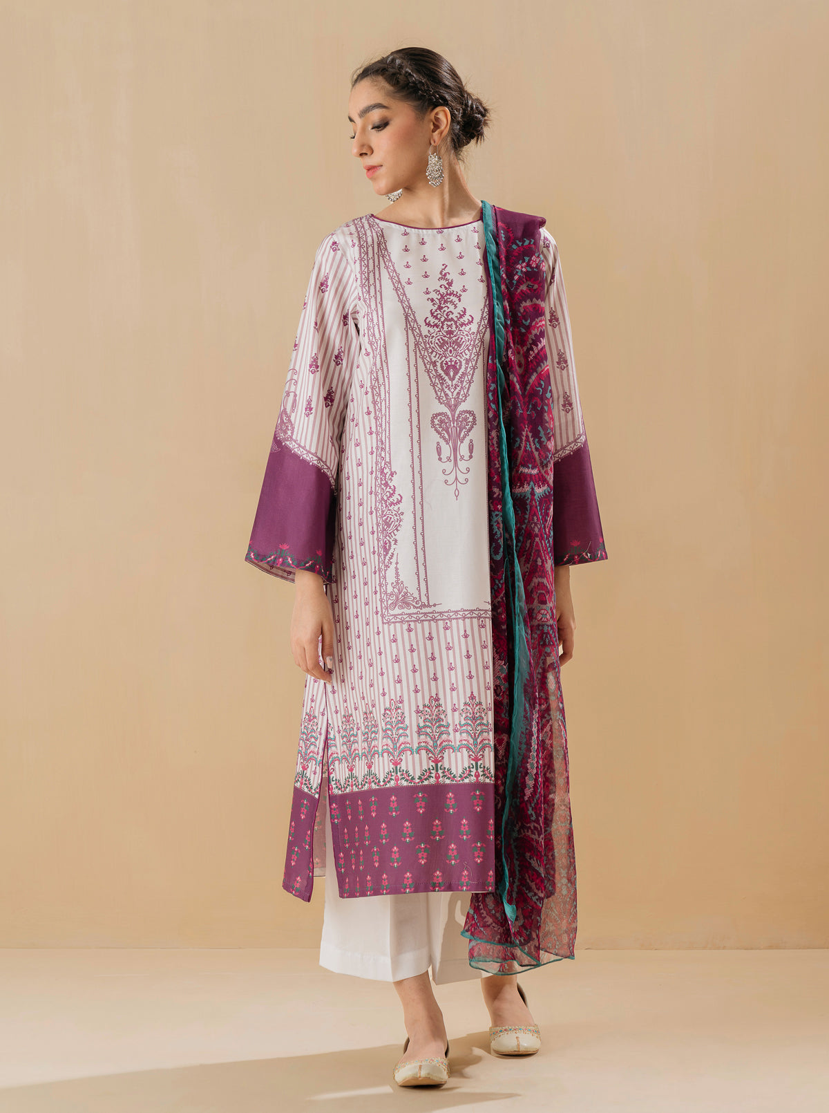 3 PIECE - PRINTED LAWN SUIT - QUARTZ GEMMB3S22U46-O-WHITE-2000000197598-3PC