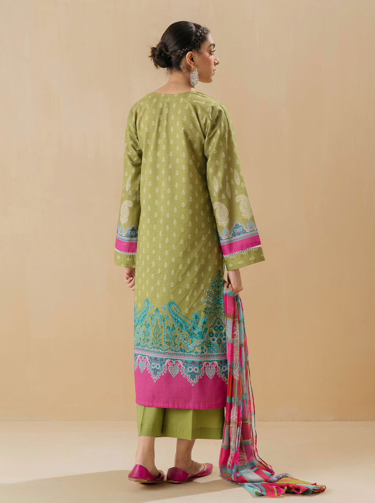 3 Piece - Printed Lawn Suit - Ethnic Jewel