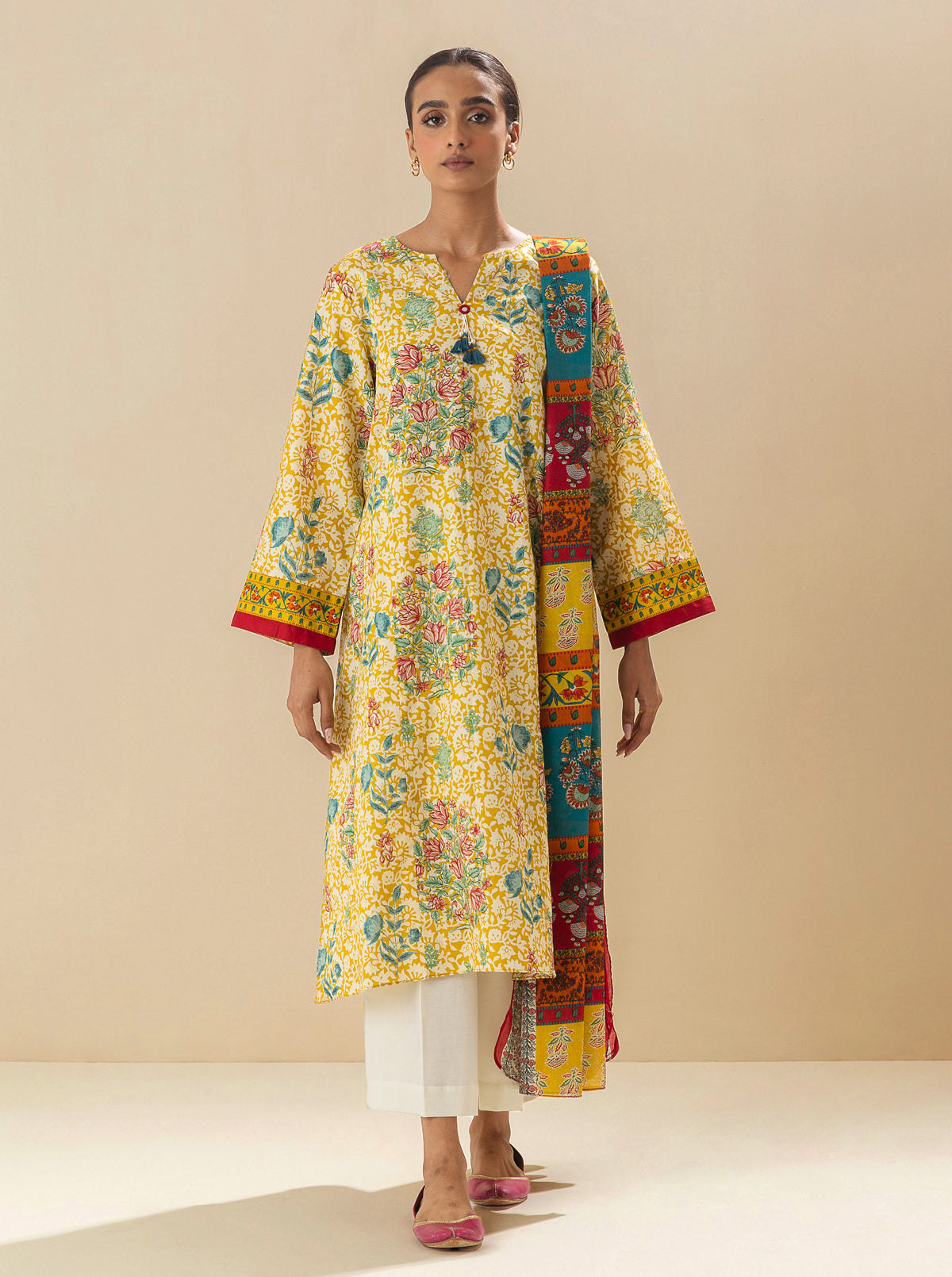 2 Piece - Printed Lawn Suit - Sahara Mirage