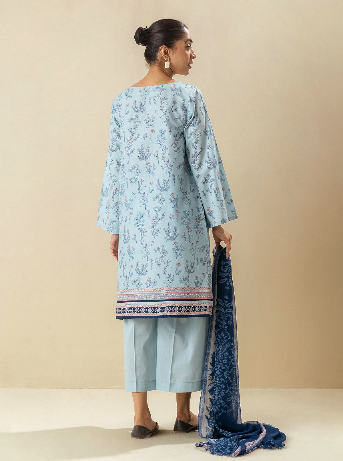 2 Piece - Printed Lawn Suit - Gold Mine