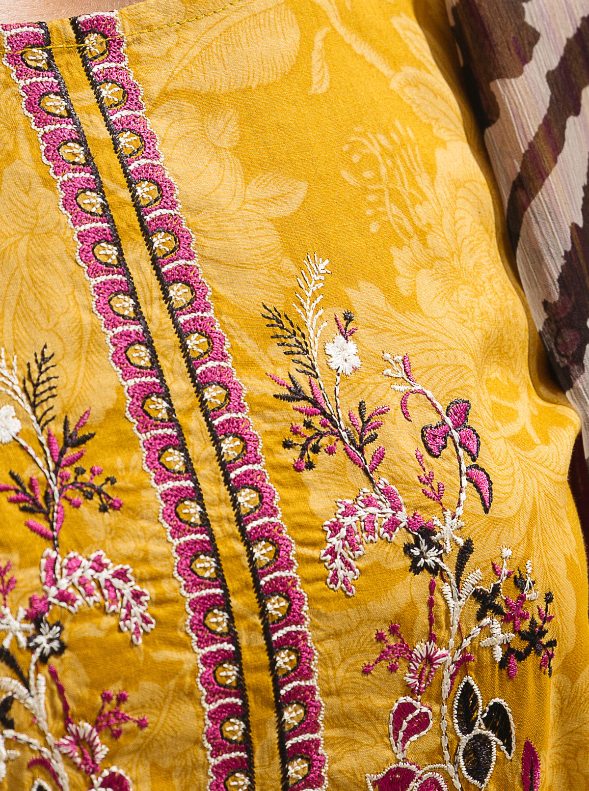 2 Piece - Embroidered Lawn Suit - Golden Spice