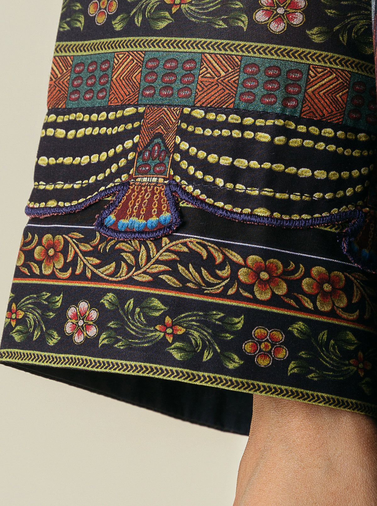 3 Piece - Printed Lawn Suit - Odyssey Grey
