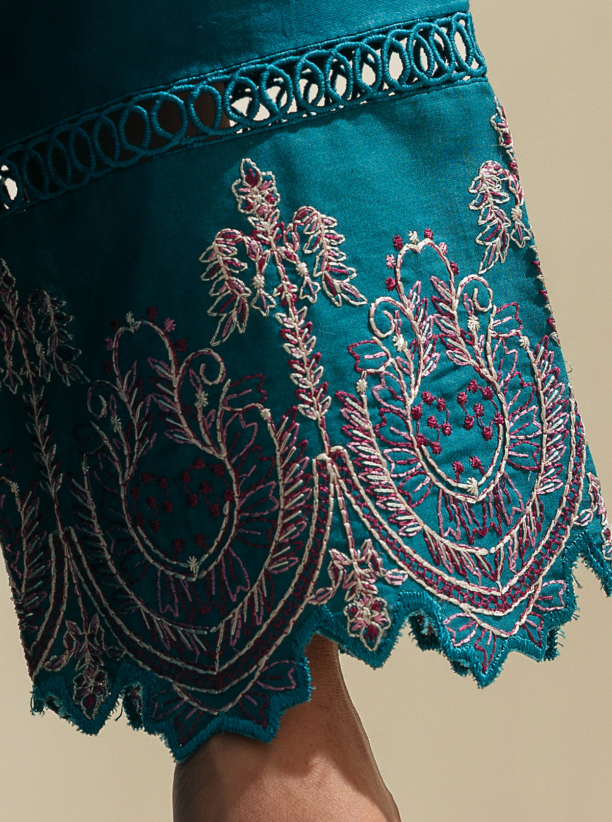 3 Piece - Embroidered Lawn Suit - Tahitian Terrace