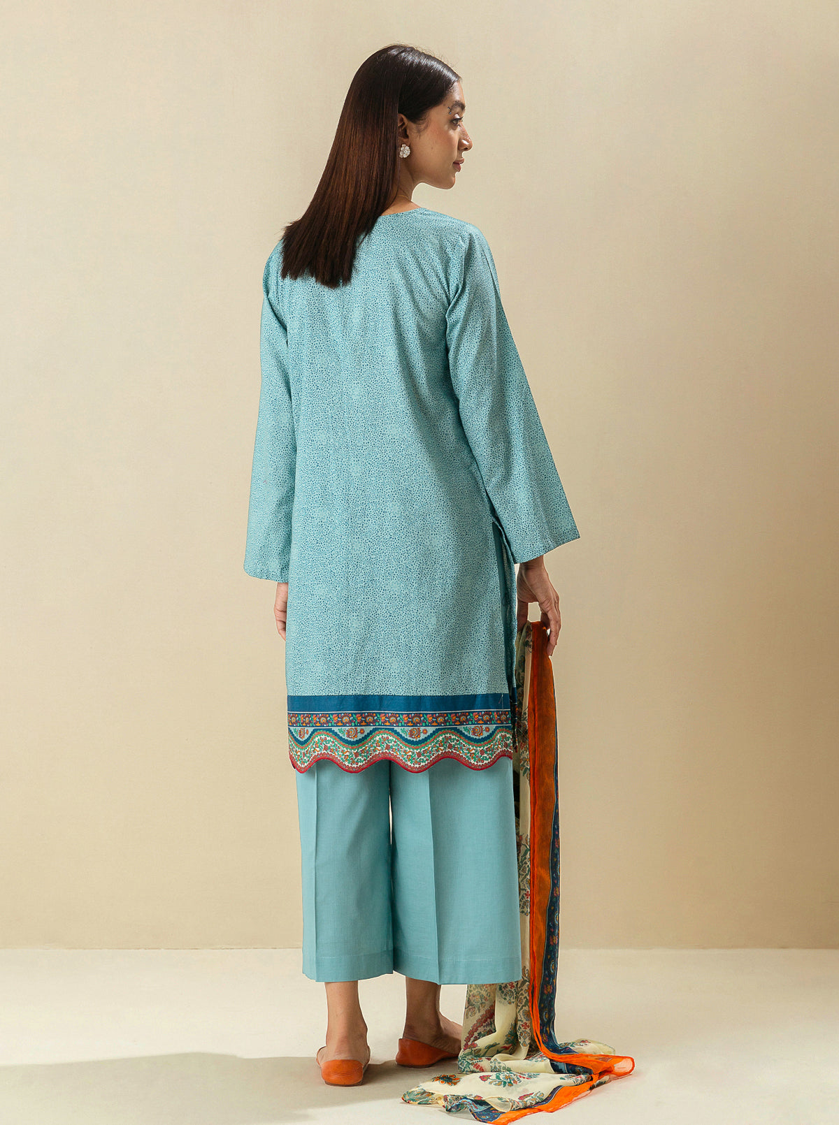 2 Piece - Embroidered Lawn Suit - Deeply Blue
