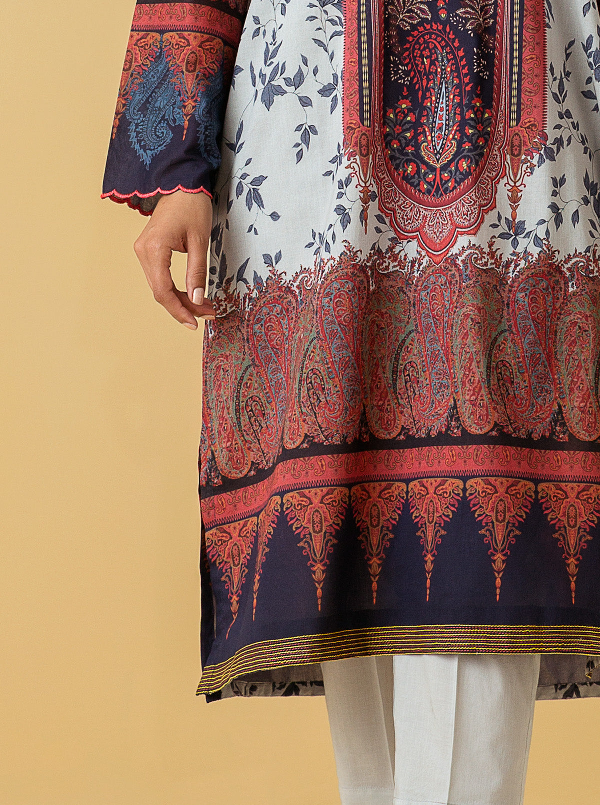 1 PIECE - PRINTED LAWN SHIRT - ANTIQUE GEMMB4S22U03-MULTI-2000000196683-1PC