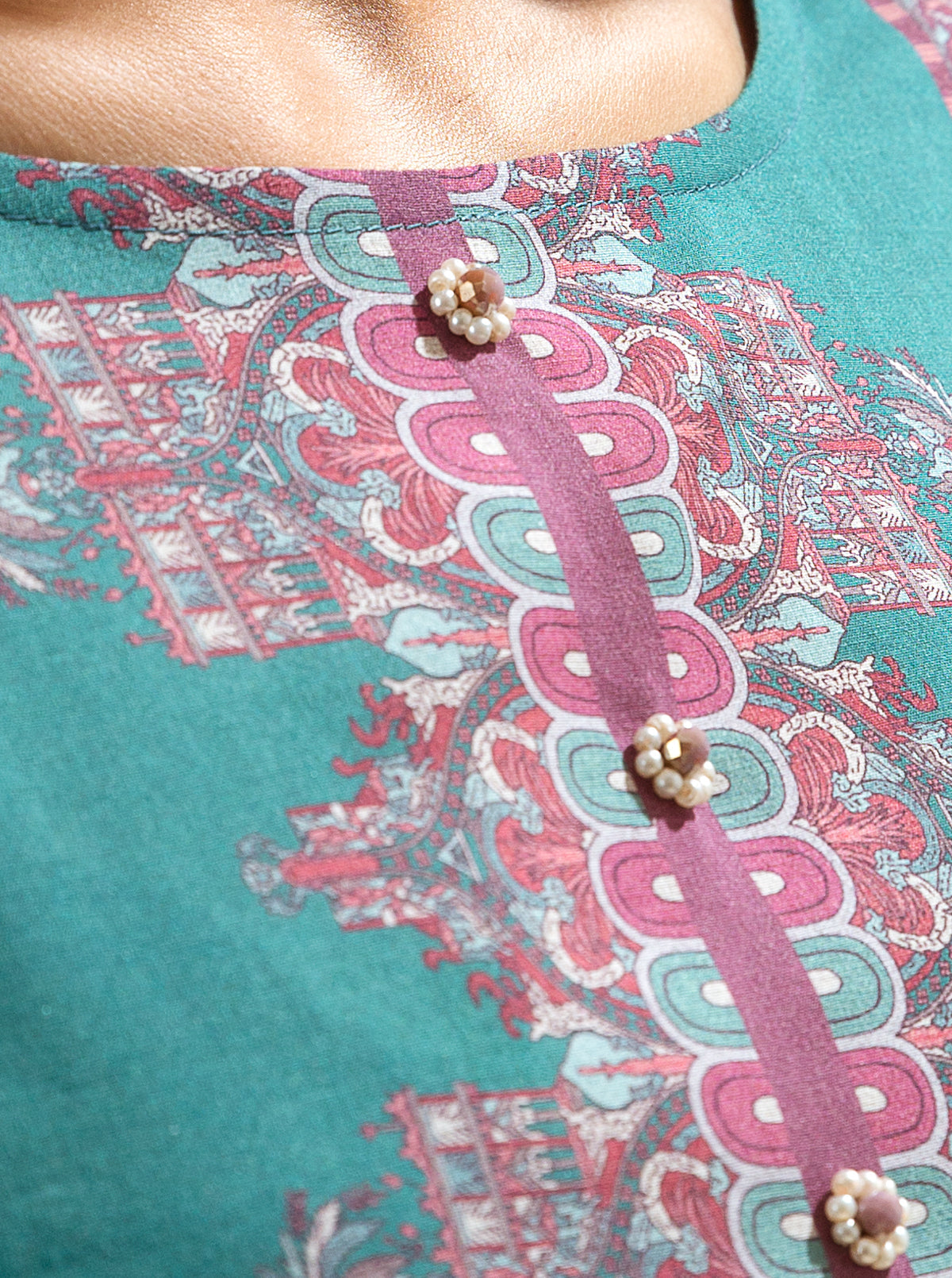 1 PIECE - PRINTED LAWN SHIRT - JADE ADMONISH