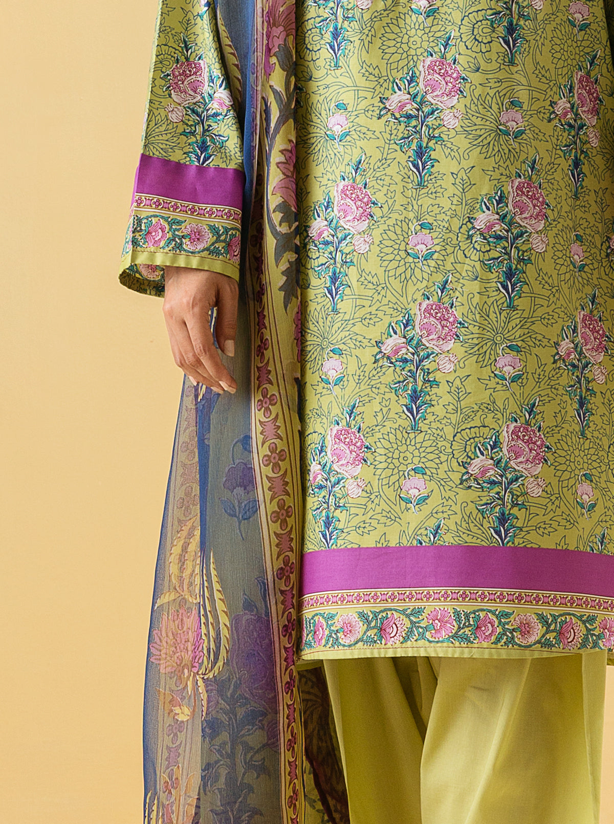 2 PIECE - PRINTED LAWN SUIT - CHROMATIC SPREE