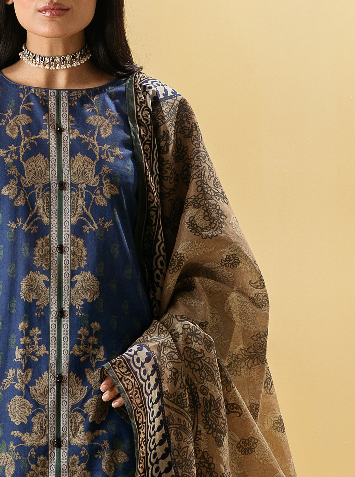 2 PIECE - PRINTED LAWN SUIT - DIVINE FLORAMB4S22U23-BLUE-2000000200786-2PC