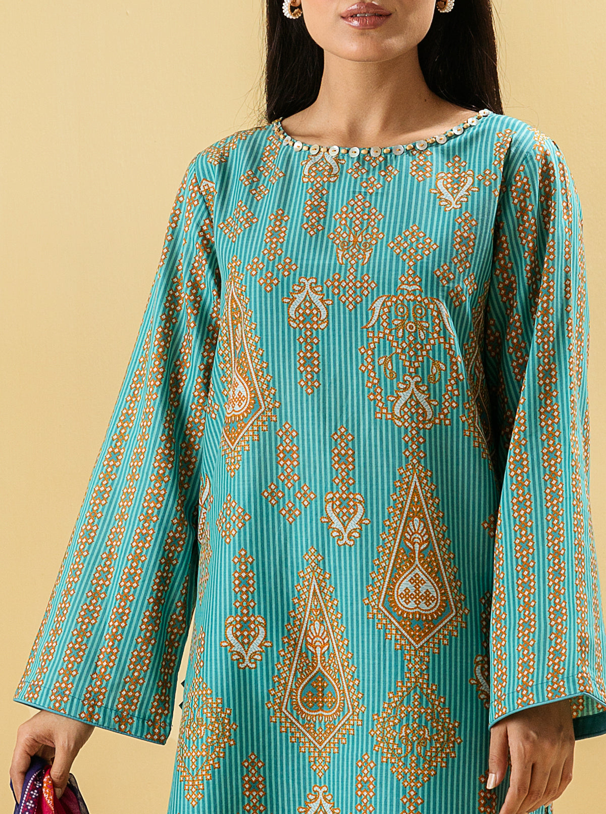 3 Piece - Printed Lawn Suit - Mythic Jewel