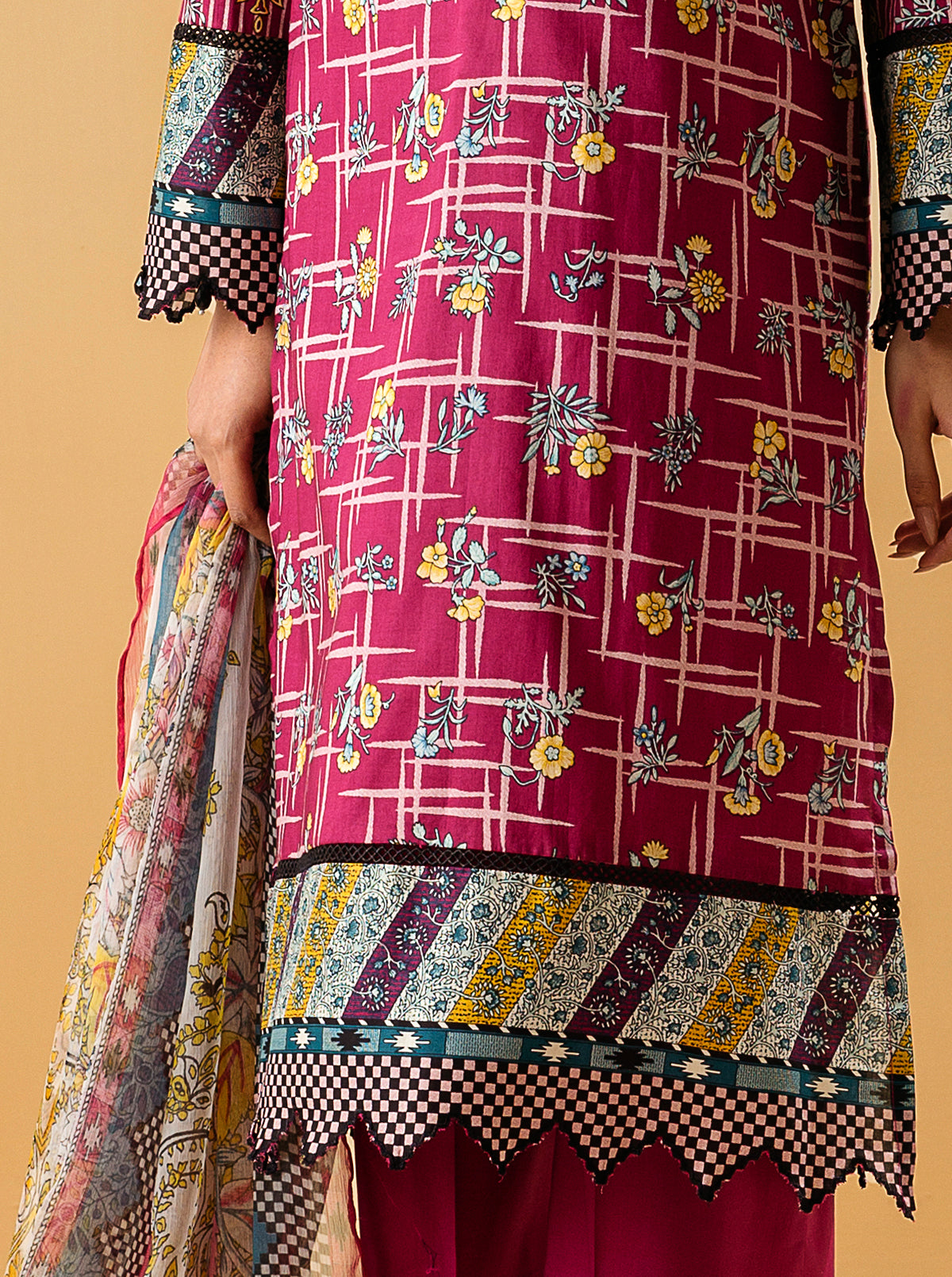 3 Piece - Printed Lawn Suit - Enchanted Bloom
