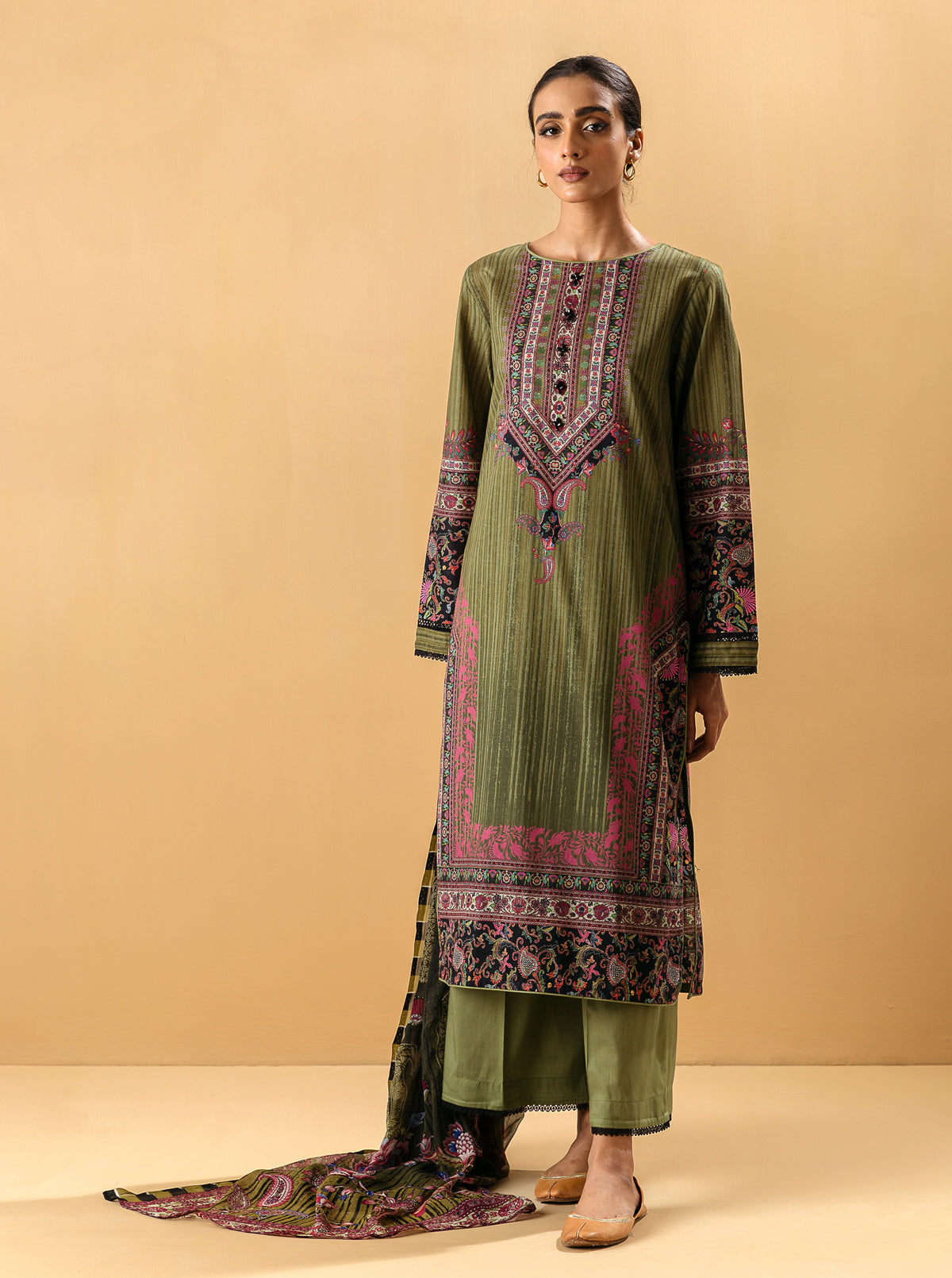 3 Piece - Printed Lawn Suit - Grace Gloria