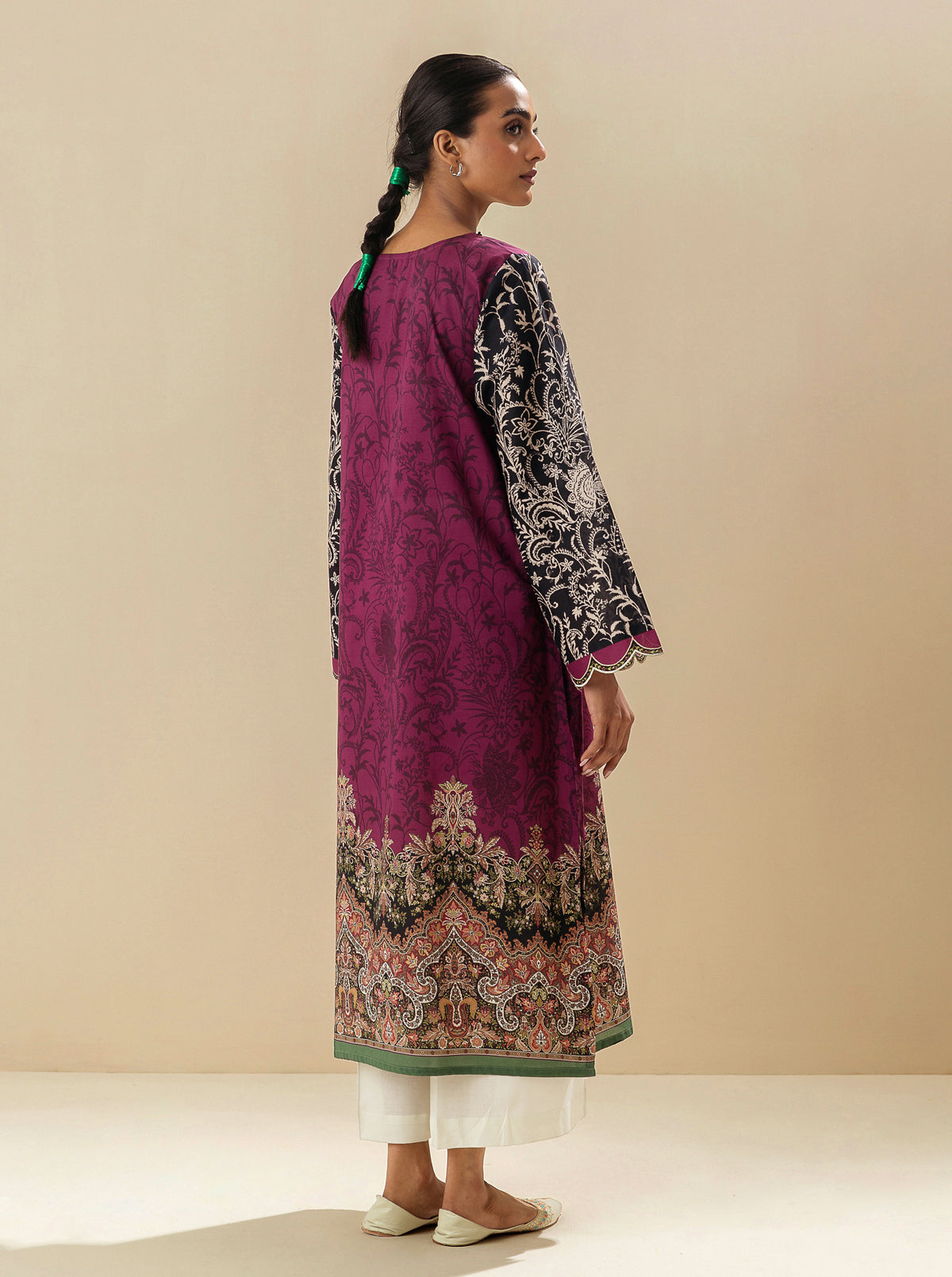 1 PIECE - PRINTED LAWN SHIRT - GRAPE FANTASY