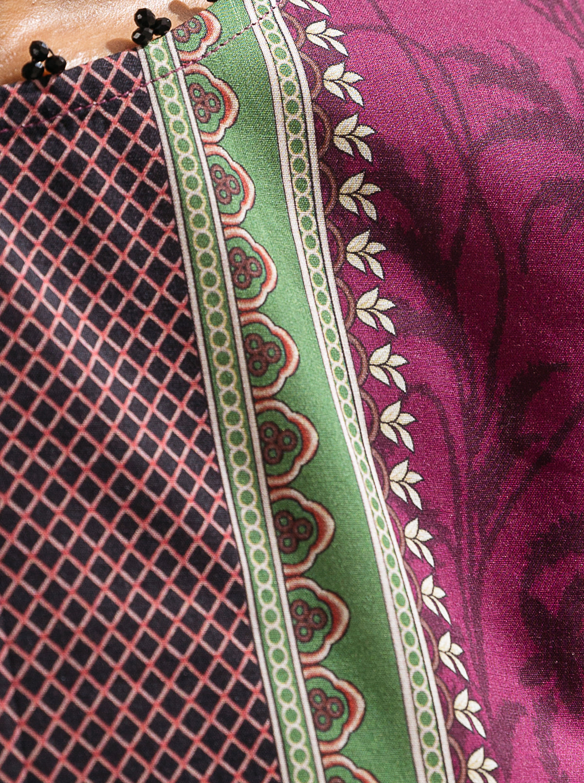 1 PIECE - PRINTED LAWN SHIRT - GRAPE FANTASY