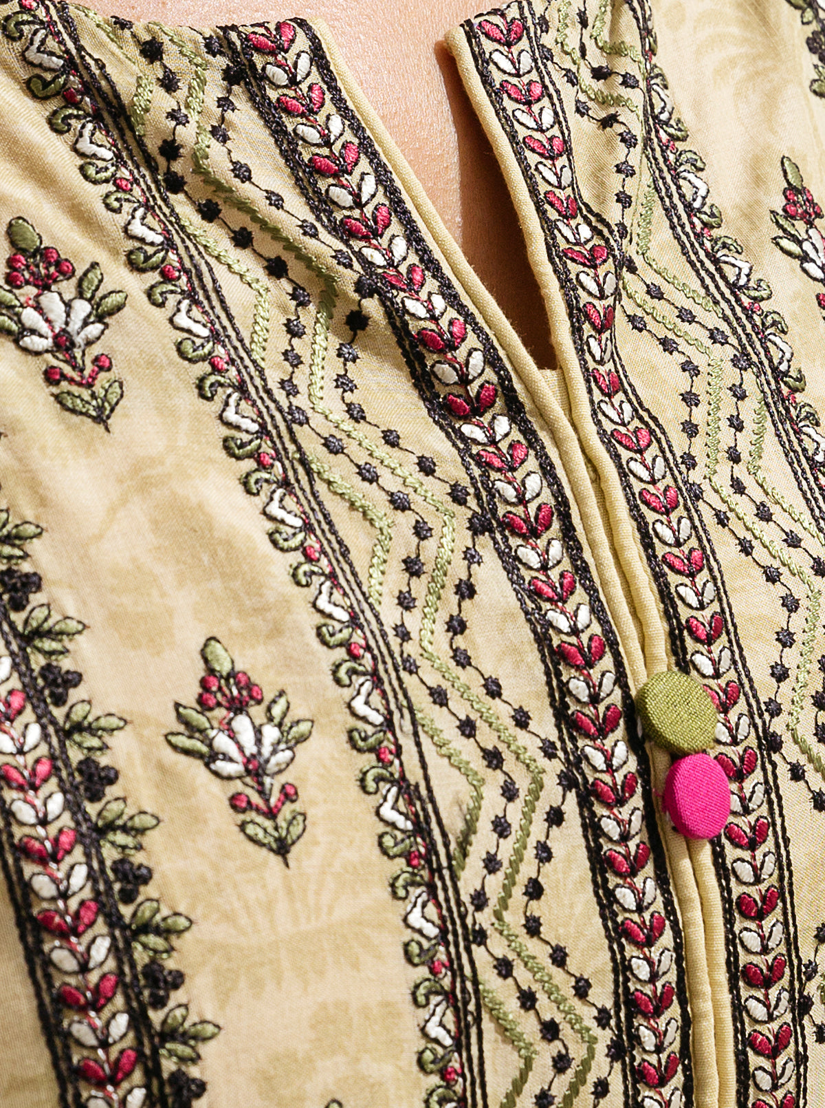 2 Piece - Embroidered Lawn Suit - Poppin Rose