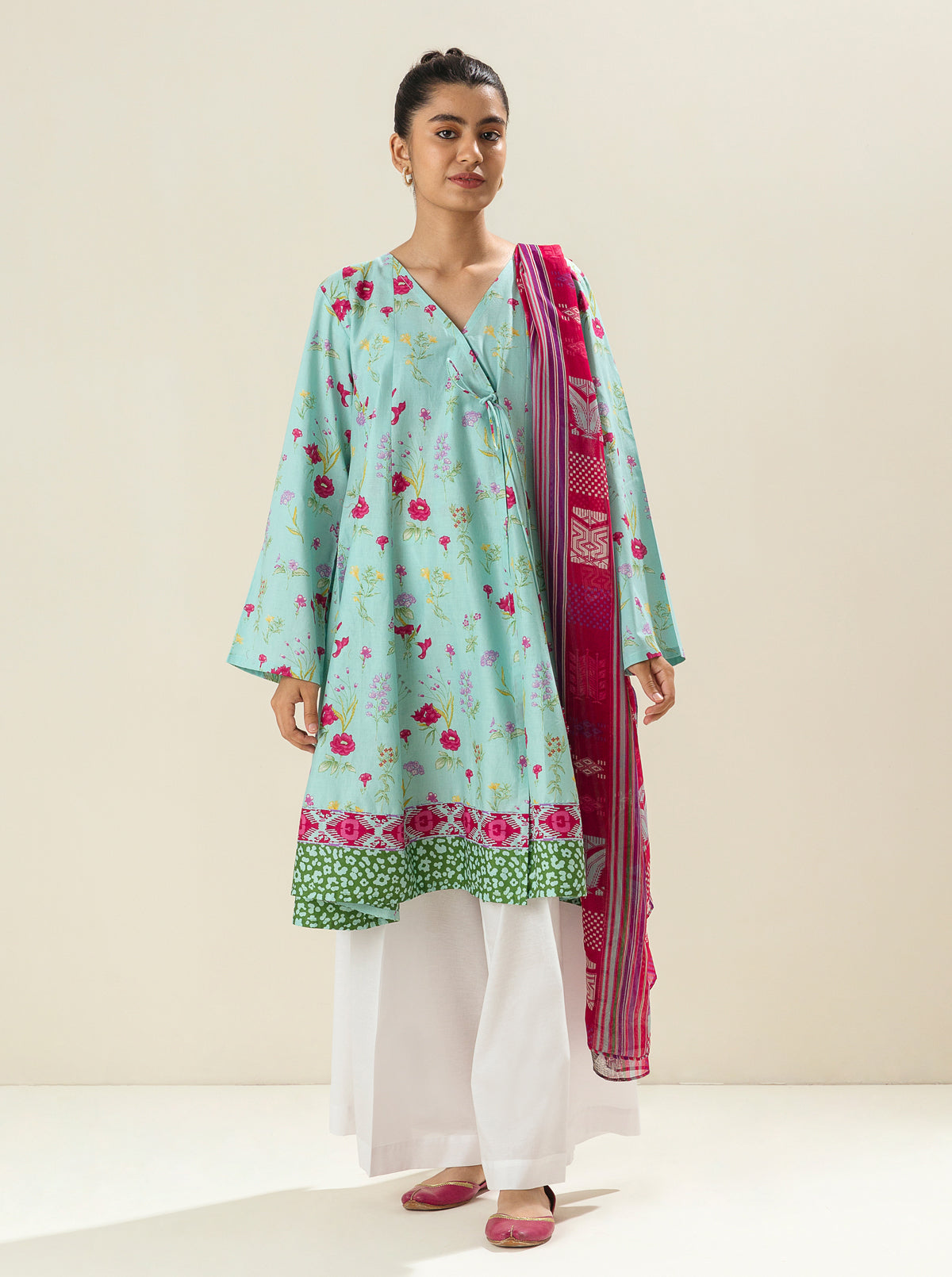 2 Piece - Printed Lawn Suit - Sprinkle Sky