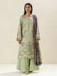 3 Piece - Printed Lawn Suit - Freshly Green