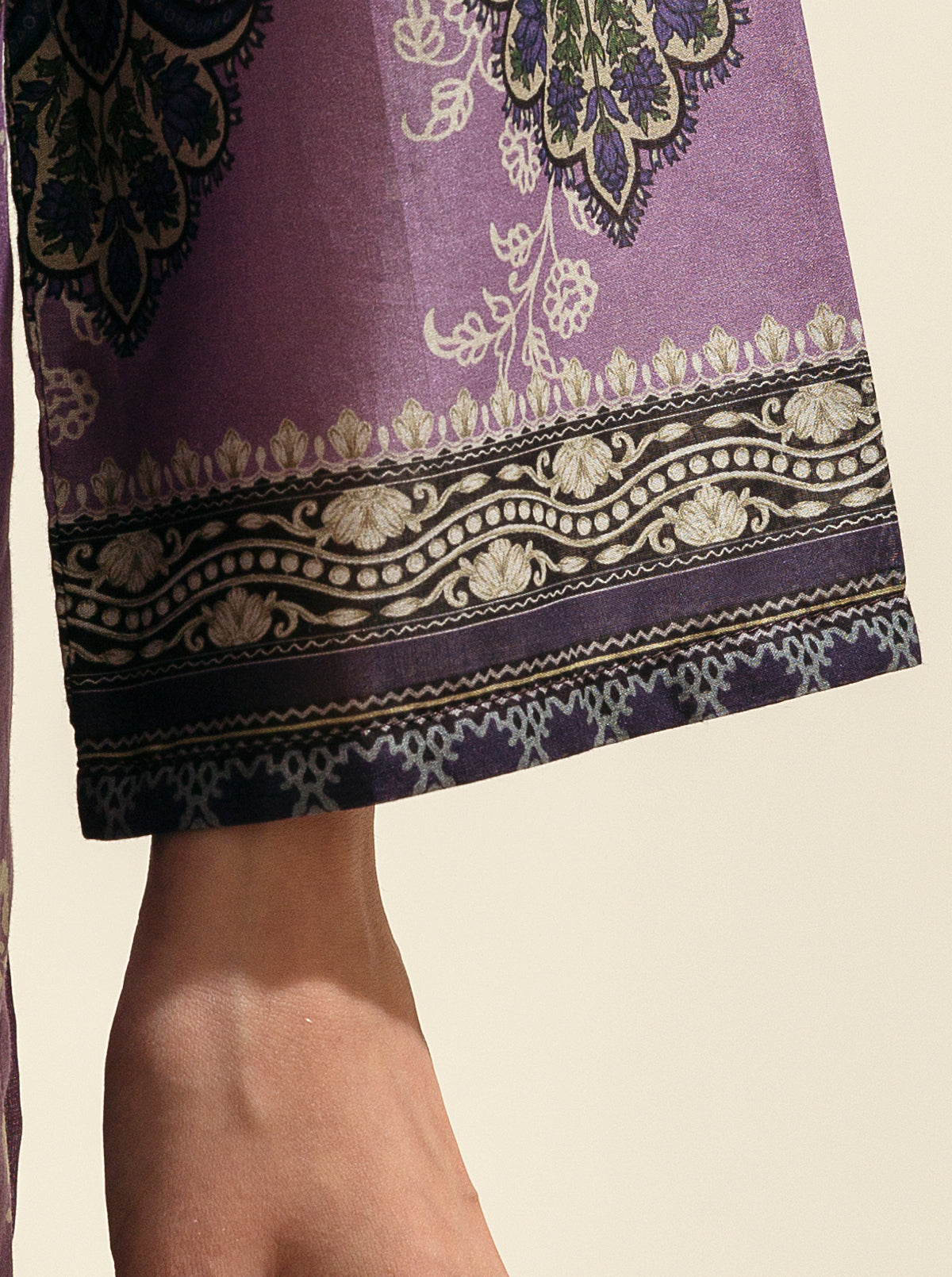 3 Piece - Printed Lawn Suit - Crown Jewel