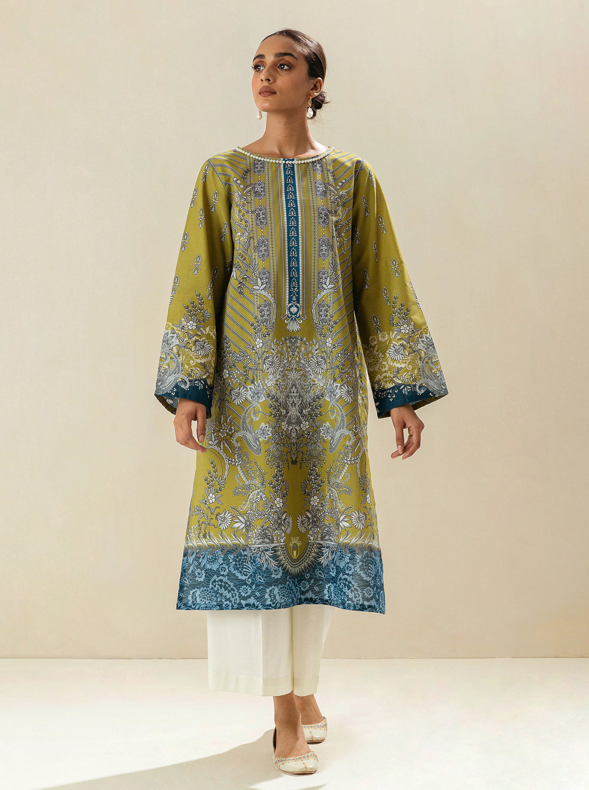 1 PIECE - PRINTED LAWN SHIRT - PIQUANT PANSY