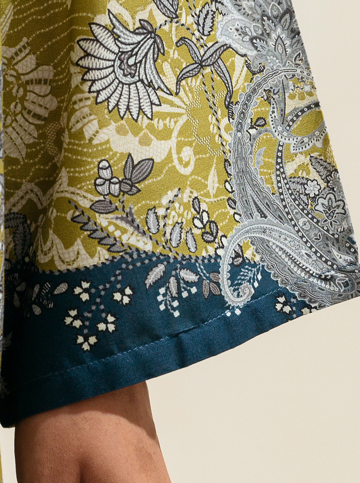 1 PIECE - PRINTED LAWN SHIRT - PIQUANT PANSY