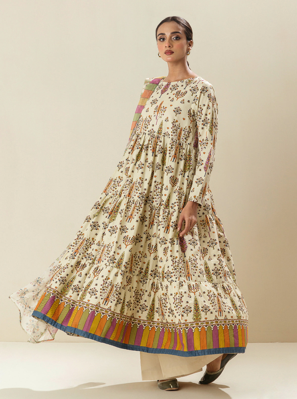 2 Piece - Printed Lawn Suit - Fragrant Foliage (Unstitched)