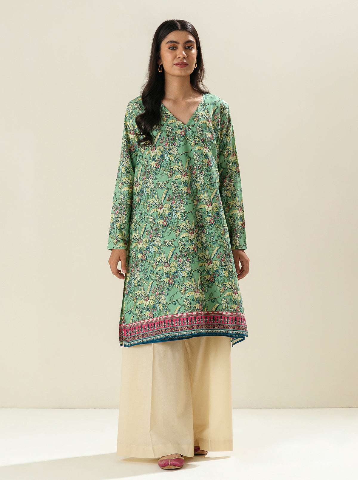 1 PIECE - PRINTED LAWN SHIRT - MISTLETOE MEMOIR