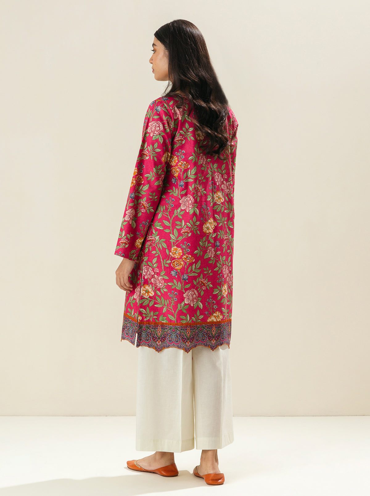 1 PIECE - PRINTED LAWN SHIRT - MELTED INCANDESCENCE