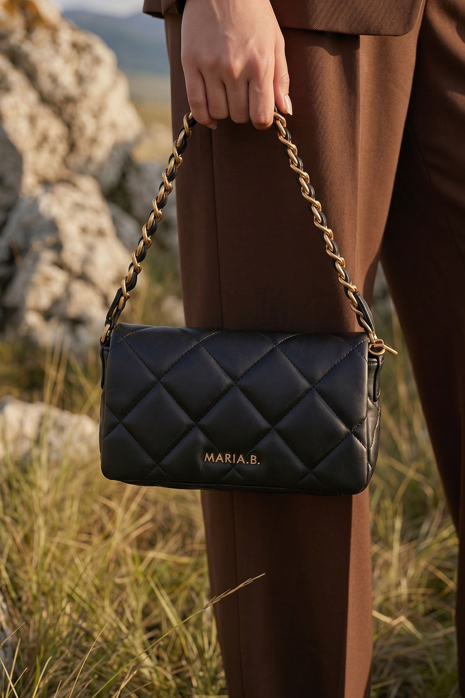 Quilted Messenger Bag