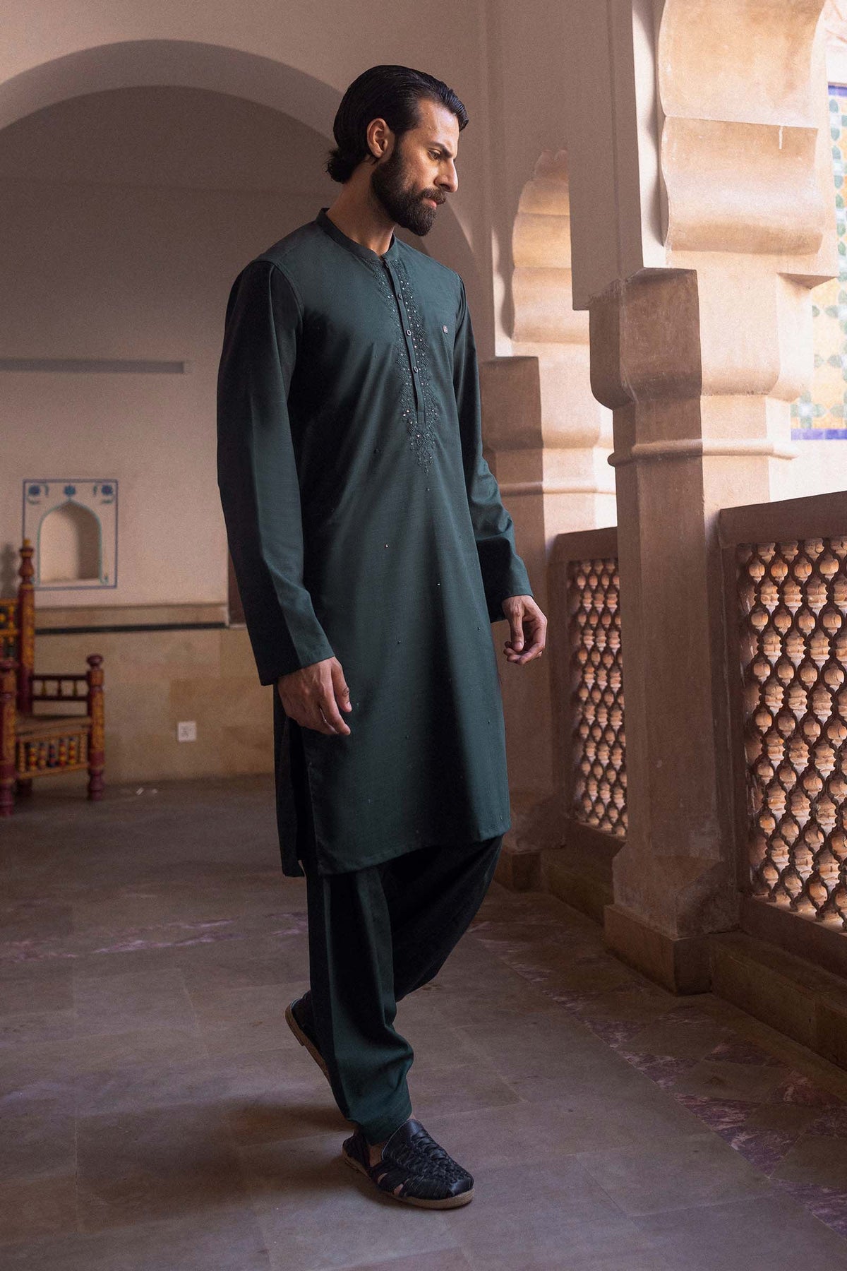 2 Piece Blended Khaddar Suit