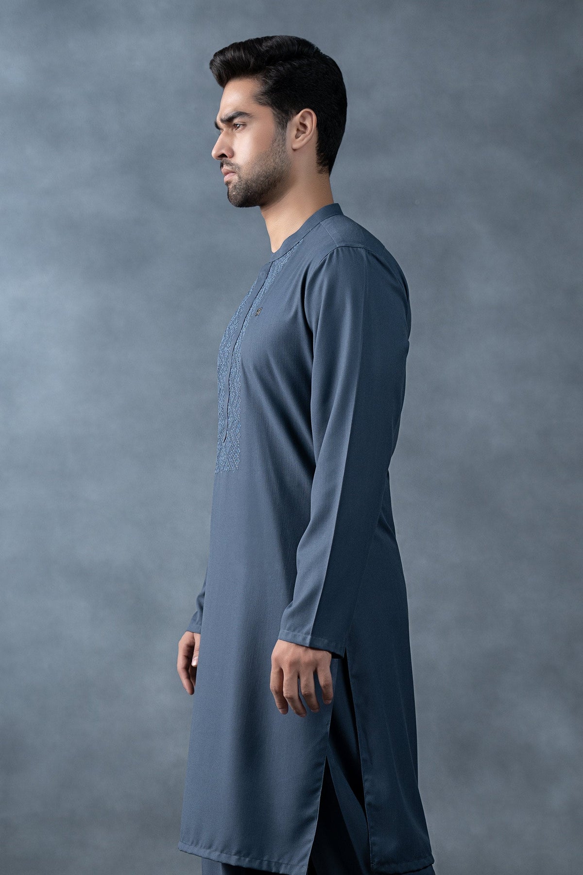 Embroidered Blended Kurta