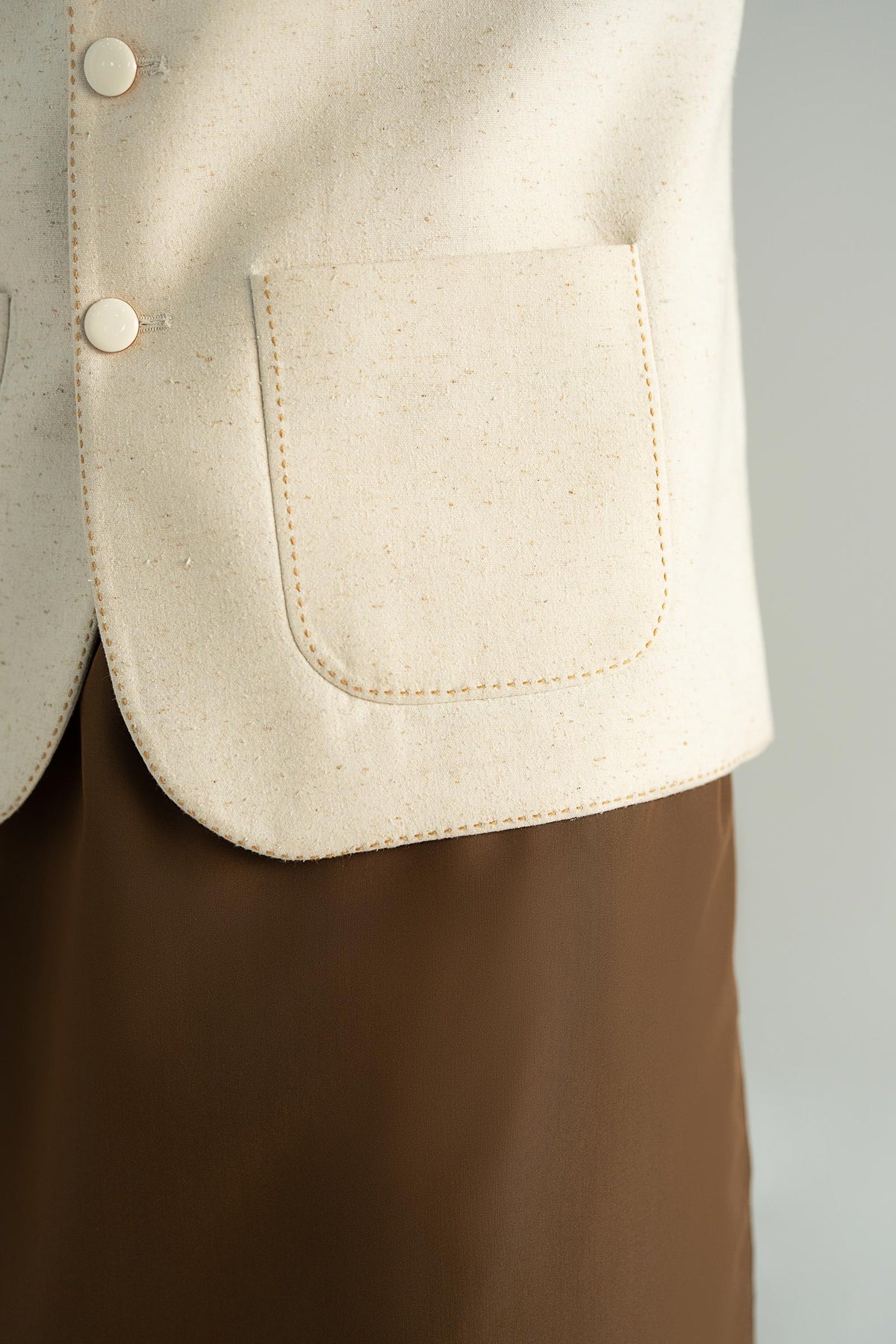 Natural Karandi Waistcoat