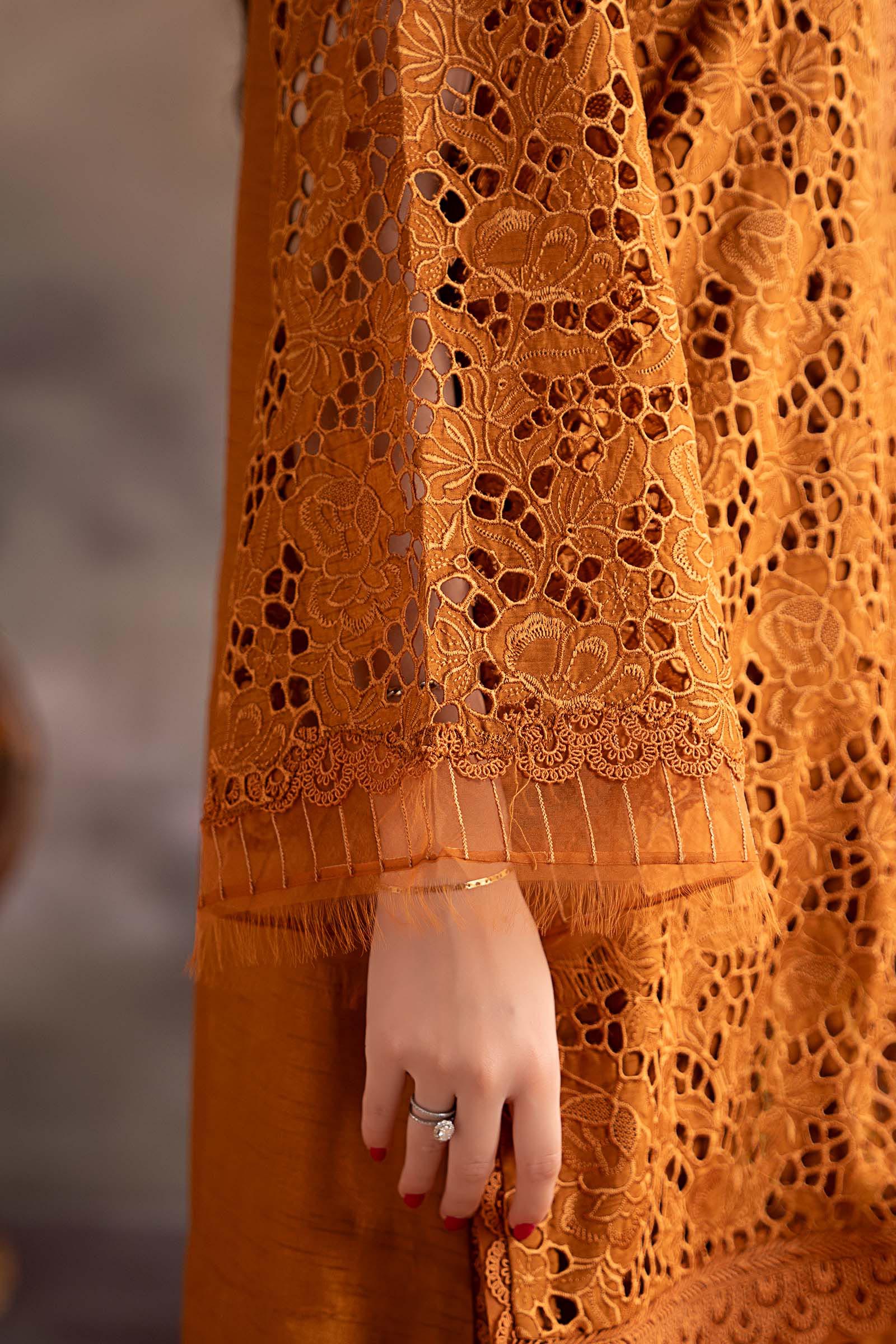 3 Piece Embroidered Bamber Raw Silk Suit