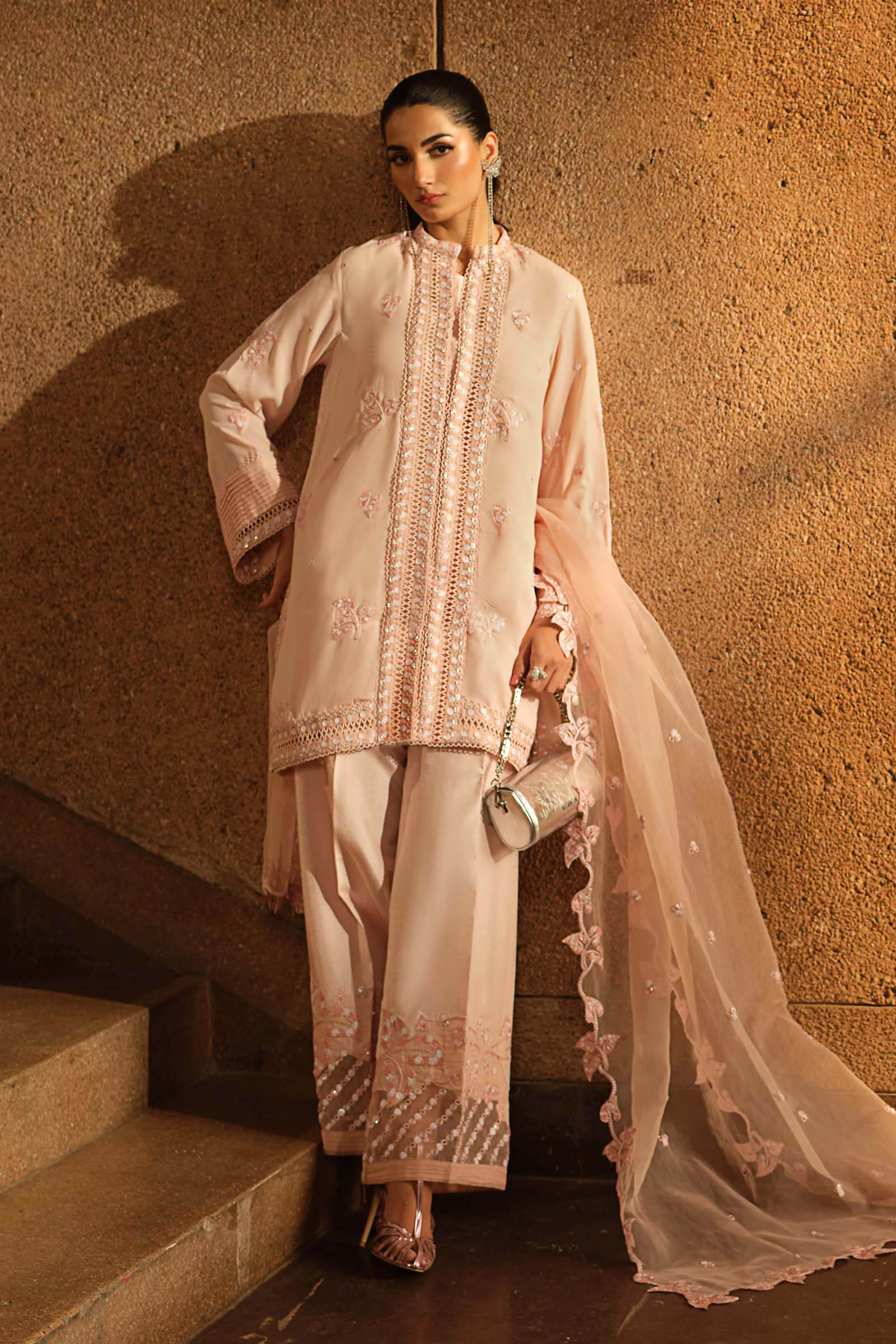 3 Piece Embroidered Georgette Suit