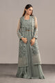 3 Piece Embroidered Zari Organza Suit