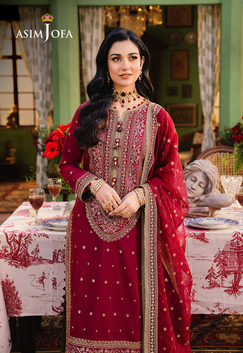 AJLP-06 EMBROIDERED TWISTED LAWN 3PCS