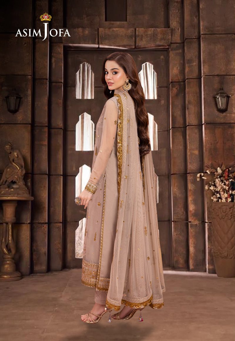 AJEMD-06 EMBROIDERED NET STITCHED 3 PCS