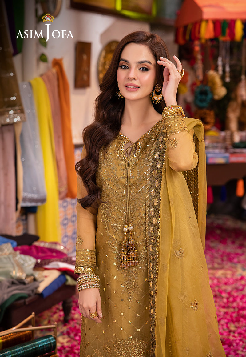 AJEMD-22 EMBROIDERED ORGANZA 3 PCS
