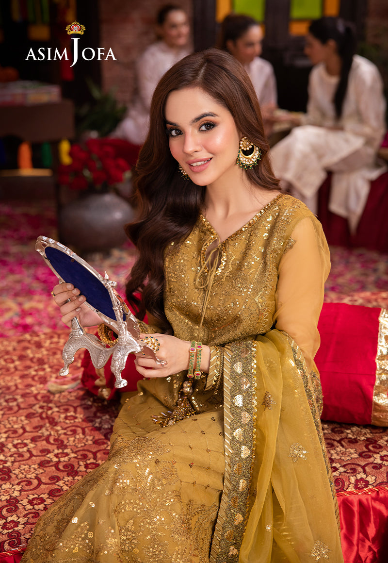 AJEMD-22 EMBROIDERED ORGANZA 3 PCS