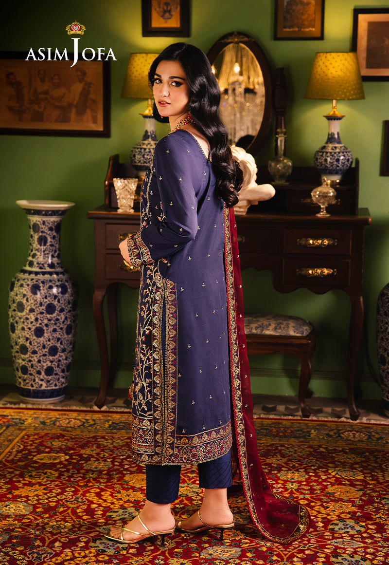 AJLP-02 EMBROIDERED TWISTED LAWN 3PCS
